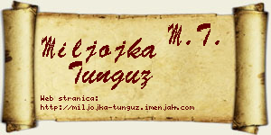 Miljojka Tunguz vizit kartica